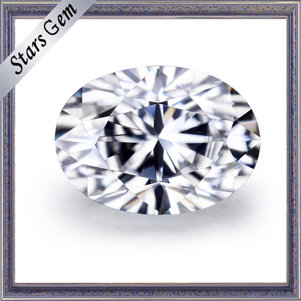 Clear White Oval Brilliant Cut Synthetic Moissanite for Rings
