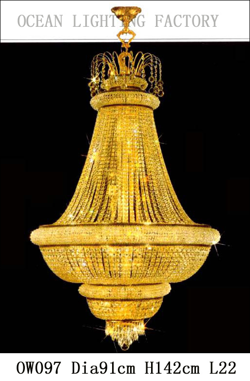 Zhongshan Factory Customized Traditioanl K9 Crystal Chandelier for Hotel (OW097)