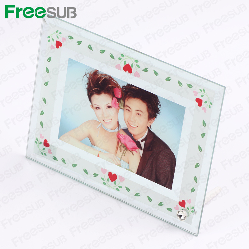 Fashionable Heat Press Double Mirror Circle Glass Photo Frame