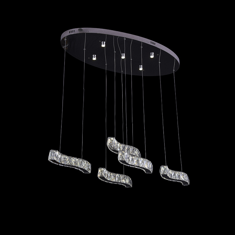 Fish Styple LED Crystal Chandelier Lighting Modern Pendant Lights