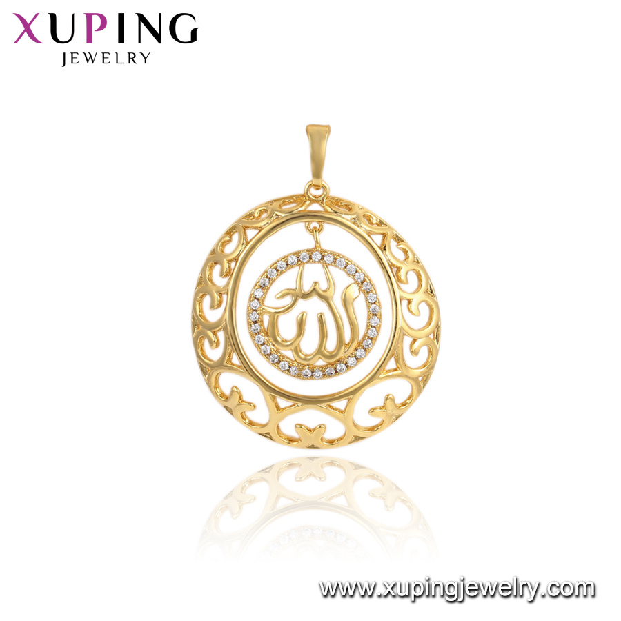 31844 Fashion Charm Hot Selling Rose Gold Jewelry Chain Pendant with Colorful Stones