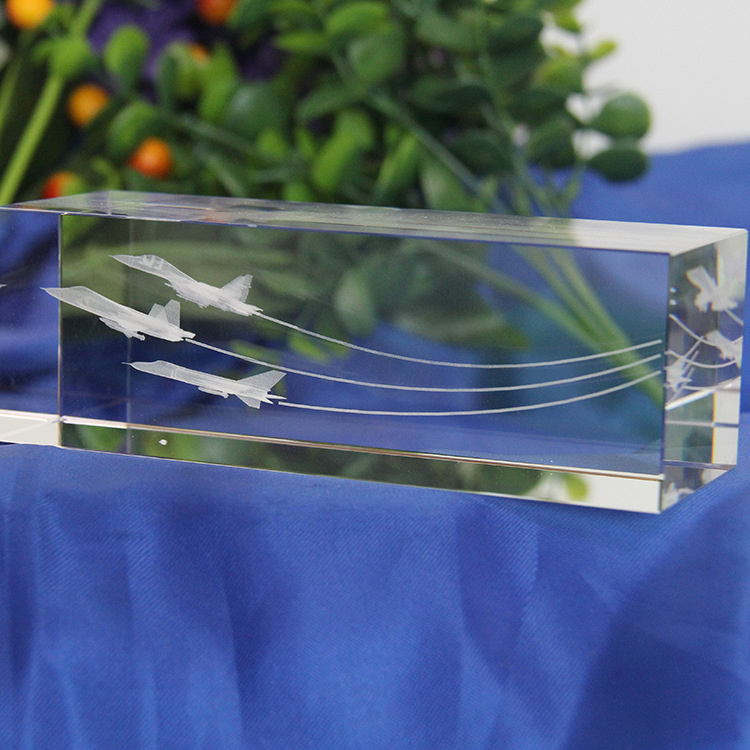 3D Laser Engraving Cube Paperweight Craft for Crystal Gift