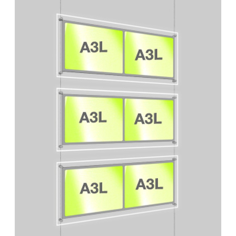 LED Light Pocket for Wire Hanging System