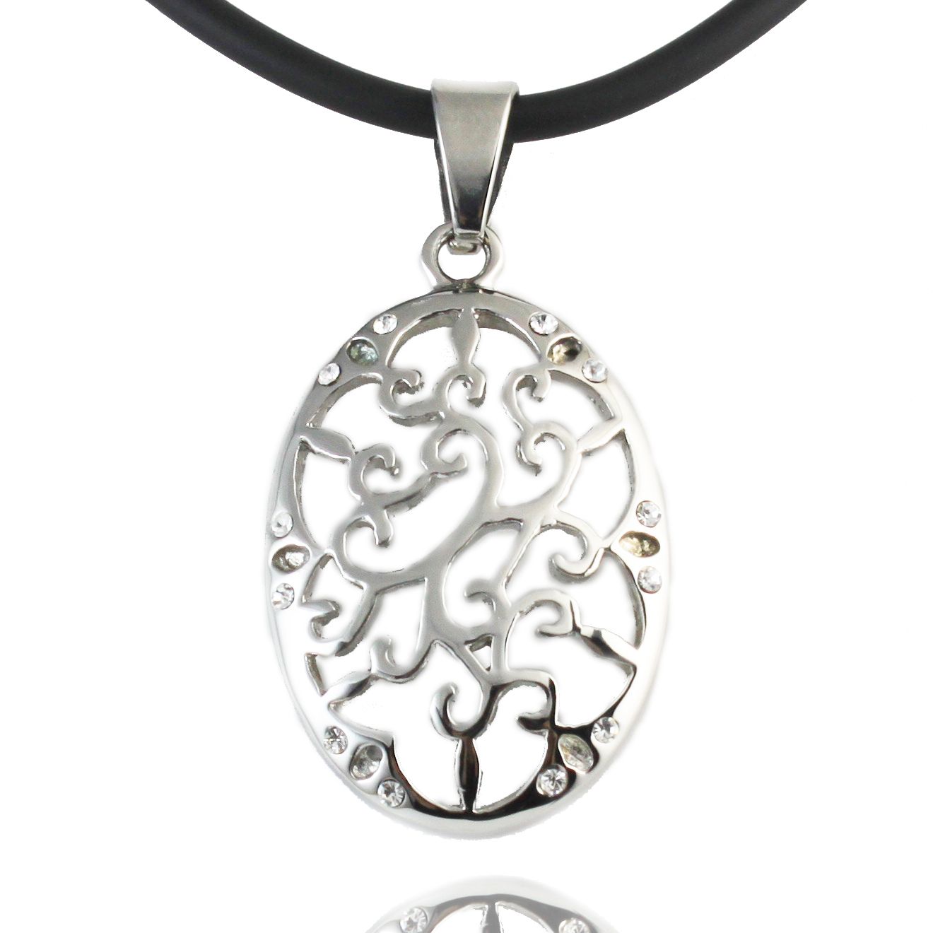 Charming Flower Necklace with Special Leaf Shaped Cubic Zircon Necklace