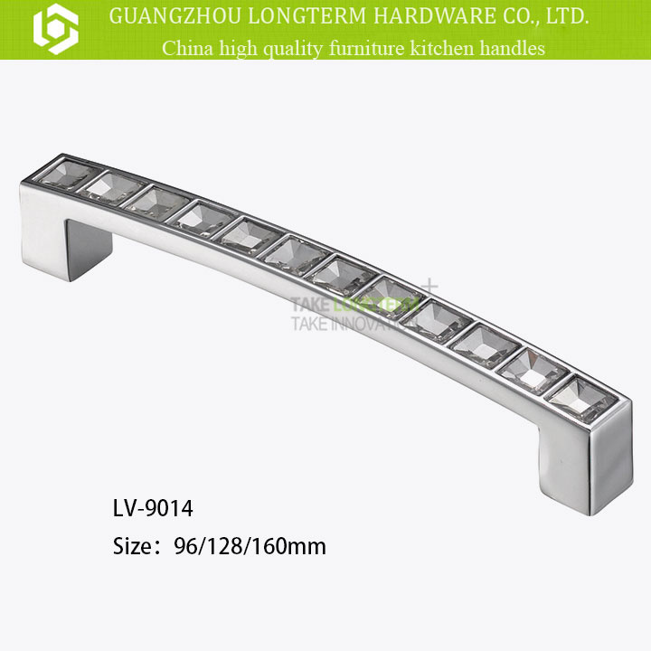 Clear Crystal Glass Pull Handle for Cupboard Wardrobe Cabinet Drawer