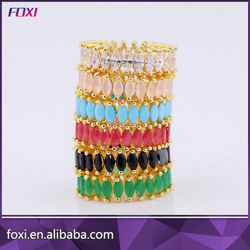 Hot Sell Marquise Crystal Brass Fashion Brazil Lady Finger Ring