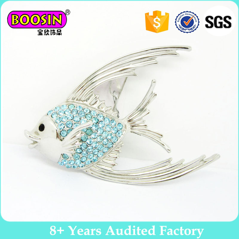 Fish Wholesale Fashion Costumejewelry  Brooch Rhinestone