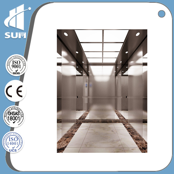 Speed 1.0m/S Mirror Stainless Steel Passenger Elevator