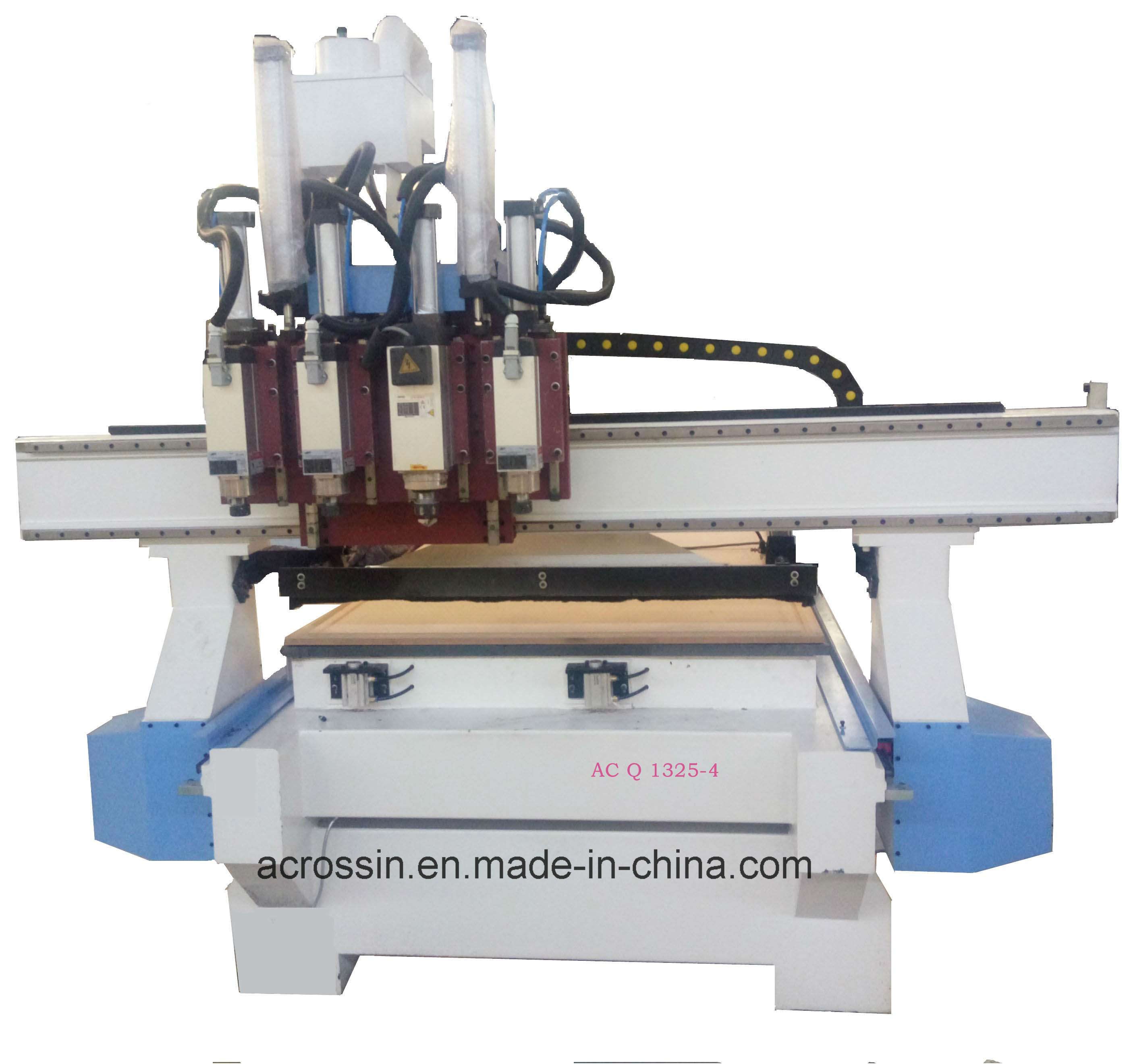 Pneumatic System CNC Multi Head Router, CNC Wood Router Automatic 3D, Atc CNC Router with 4 Axis Rotary 1530, 1325