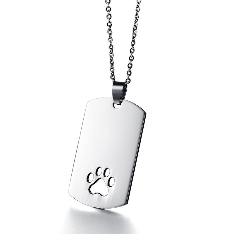 Fashion Accessories Jewelry Stainless Steel Necklace pendant Dog Tag