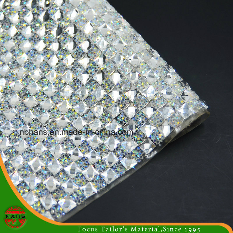 New Design Heat Transfer Adhesive Crystal Resin Rhinestone Mesh (HS17-17)