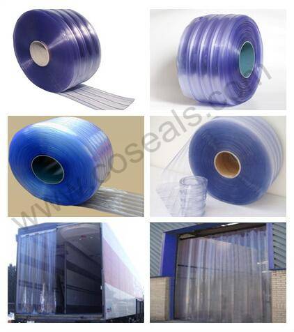 Ribbed Crystal Flexible PVC Strip Door with EU Standard