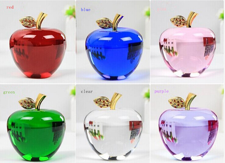 Crystal Apple in Carving Crafts Decoration Crystal Apple