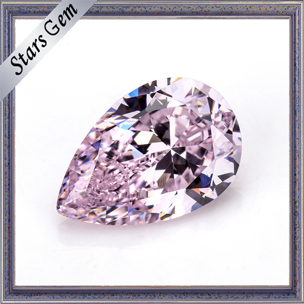Hot Sale Pear Shape Light Pink Cubic Zirconia for Fashion Jewelry