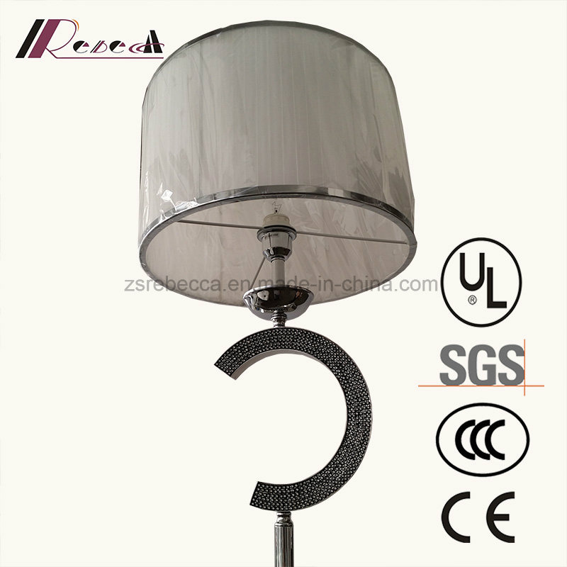 Unique Modern Crystal Body Fabric Shade Table Lamp for Bedside