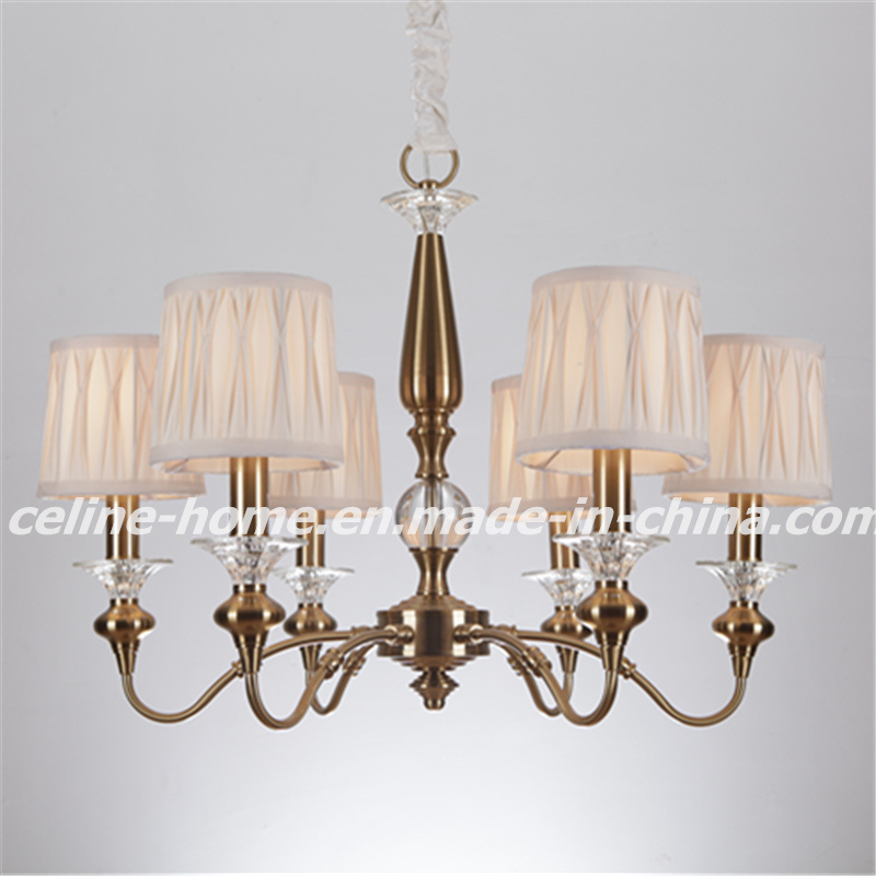 Iron Chandelier Lighting with Fabric Shade (SL2073-6)