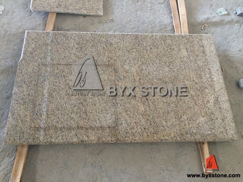 New Giallo Ornamental Custom Kitchen Granite Countertop
