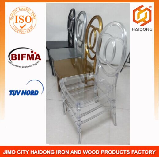 Clear Crystal Polycarbonate Resin Phoenix Chair in Wedding