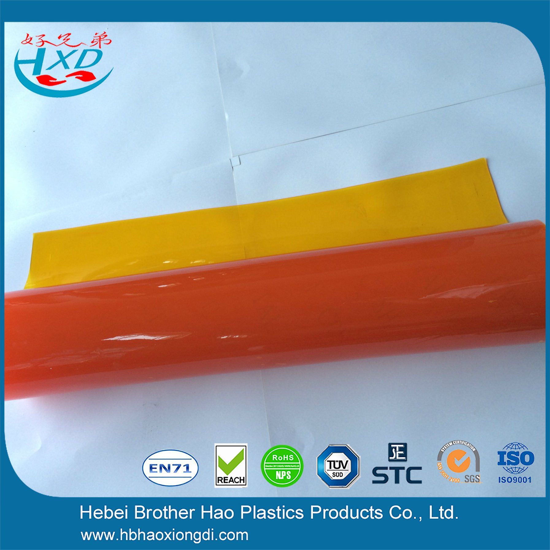 Bulk Stock High Quality Orange Clear Flexible PVC Plastic Door Sheets Rolls