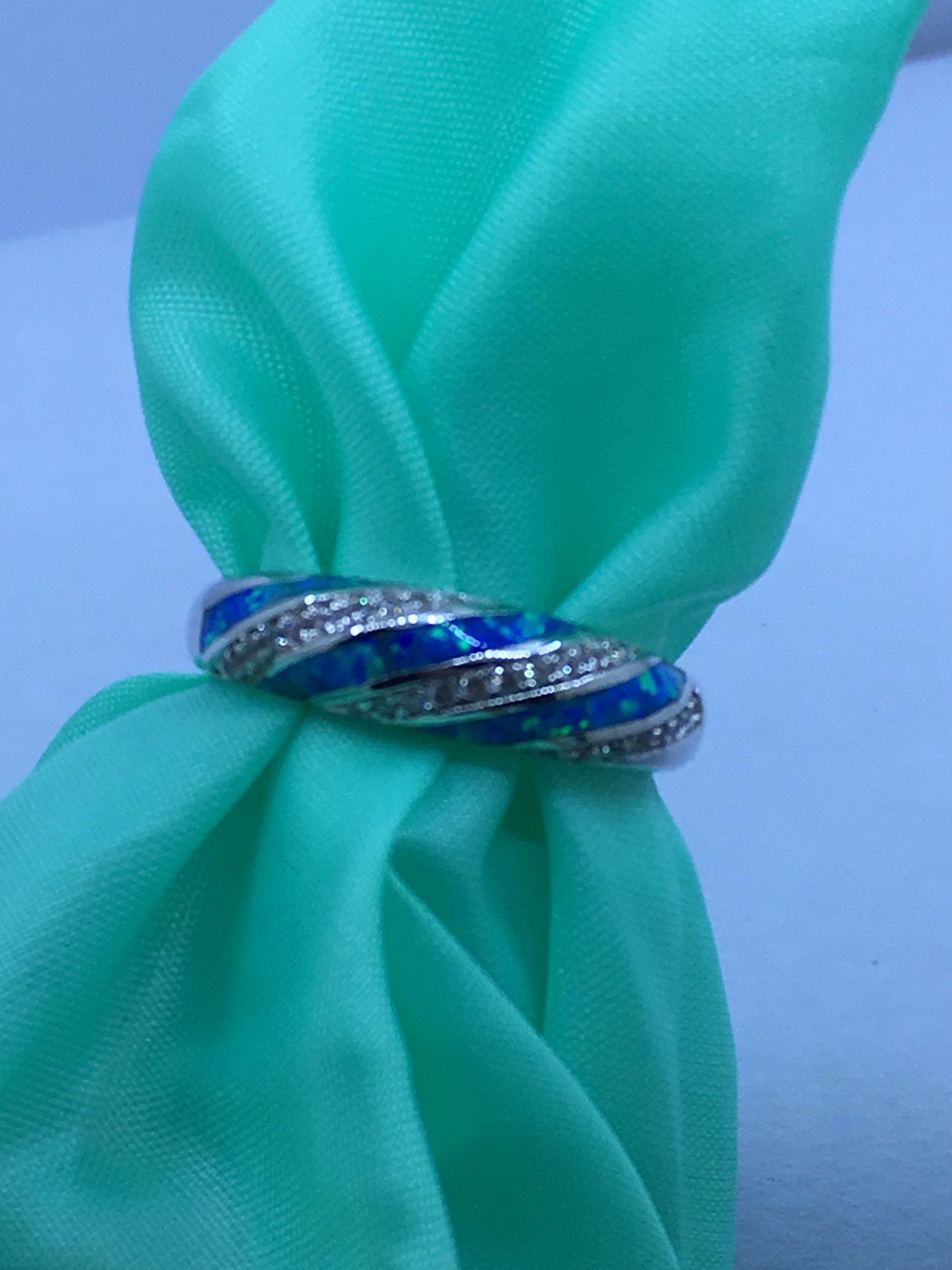 925 Silver Opal Jewelry Rings