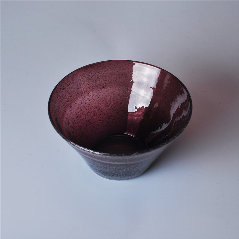 Solid Color Glass Bowl with Bubble