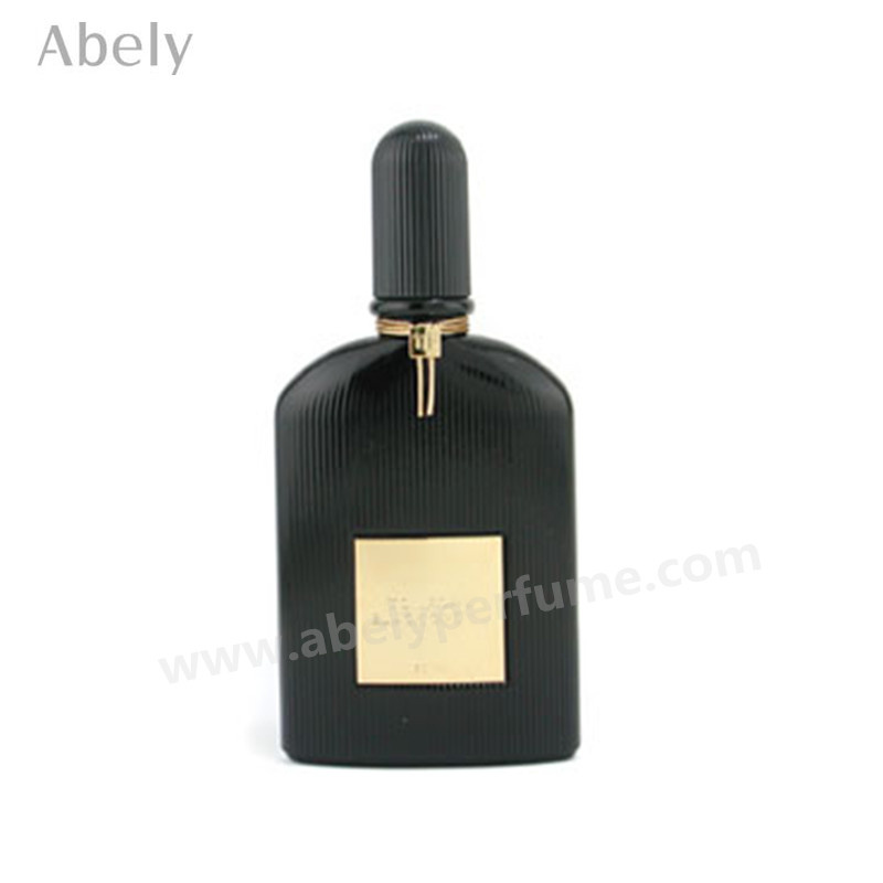 3.4FL. Oz Glory Shaped Black Colour Coating Man Glass Perfume Bottle