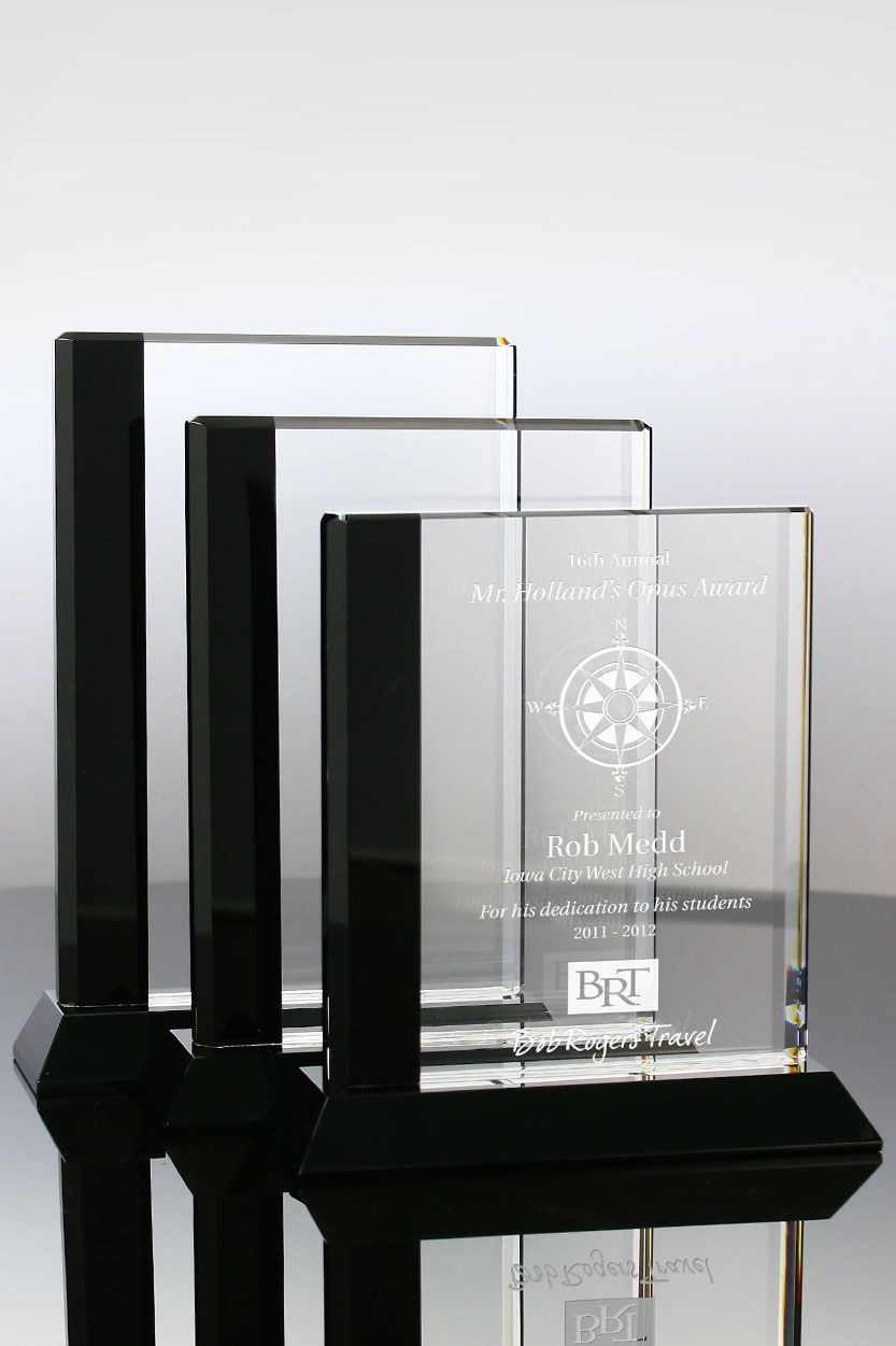 Teacher Appreciation Plaque Portfolio Crystal Book Award (5231--7
