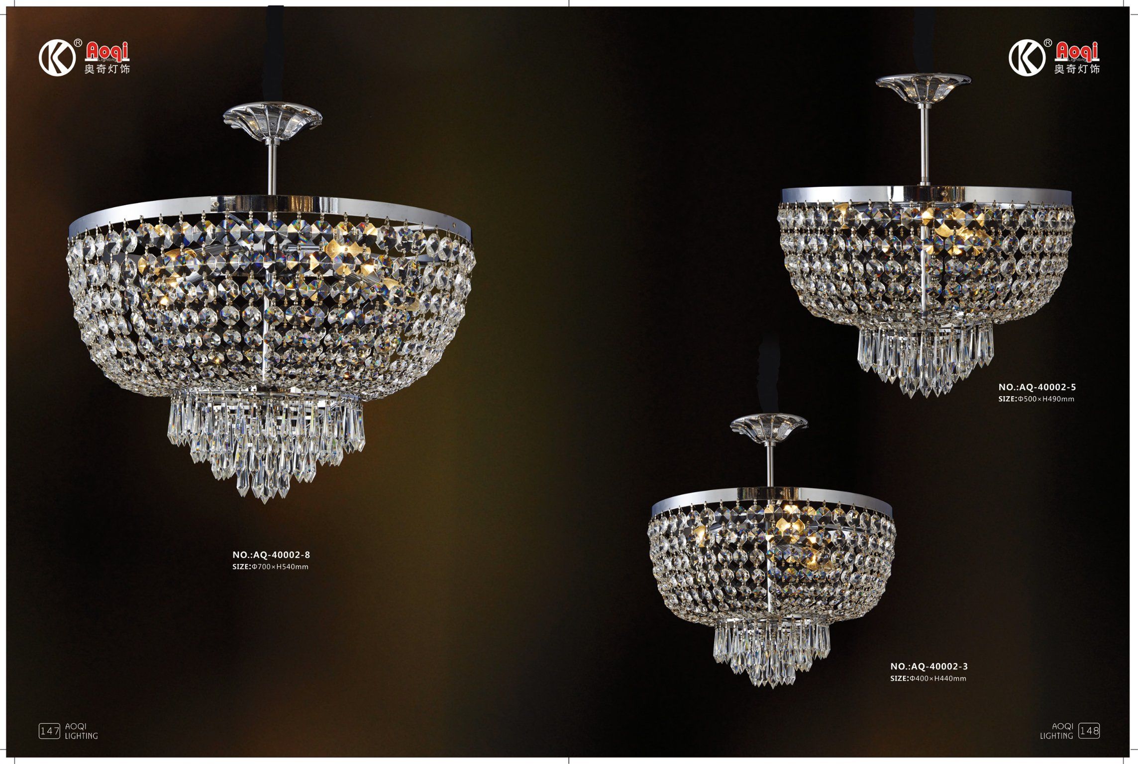 K9 Crystal Chrome Pendant Light