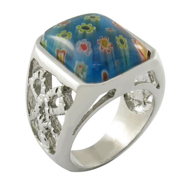 Argentina Square Crystal Rings