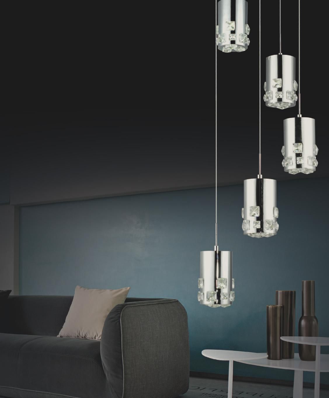 Contemporary Good Design LED Crystal Pendant Lighting (MP7055-5C)