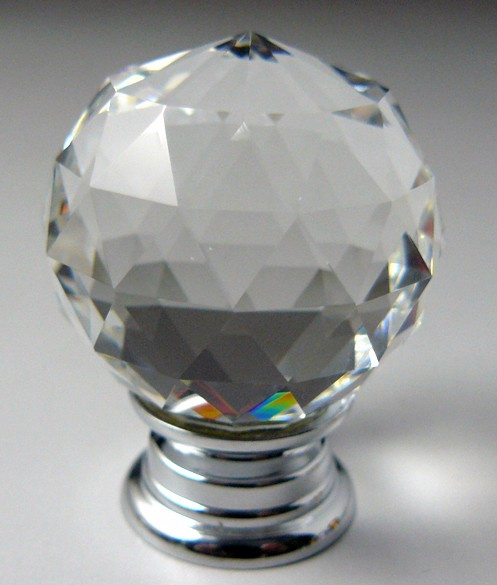Clear Cut Faces Ball Crystal Brass Knobs (JD-KN-A004)