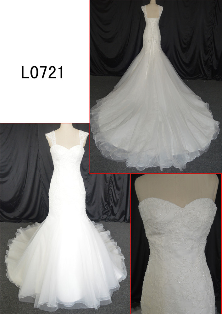Luxury Mermaid Wedding Dress Long Train