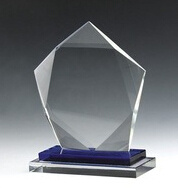2017 New Design Cheap Blank Crystal Glass Award Trophy for Guest Souvenir