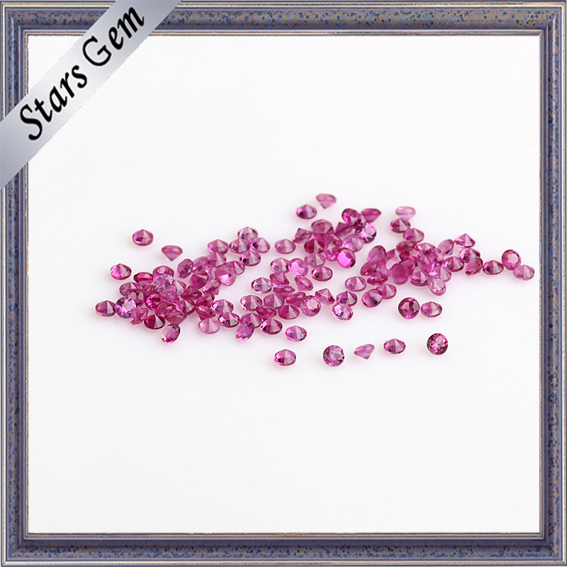 Round Natural Deep Red Precious Ruby Gemstone for Jewellery