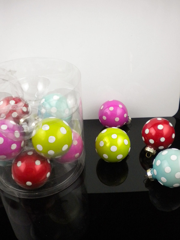 Glass Ornament Ball Shaped for Christmas Home Decoration