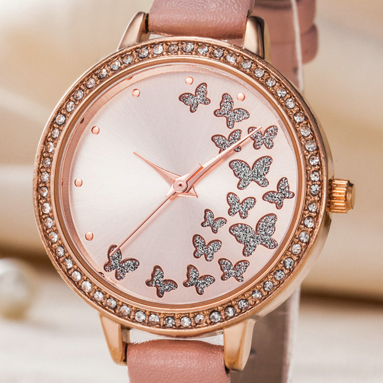 Custom Ladies Leather Quartz Wist Watches, Woman Alloy Watch (WY-17049)