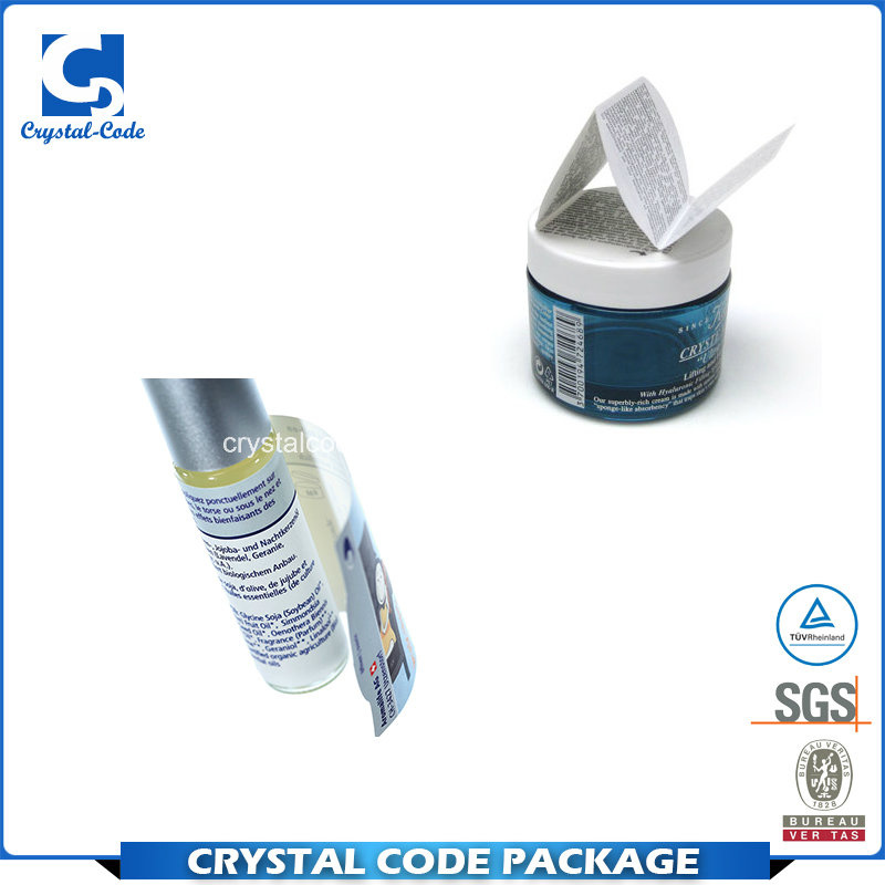Self Adhesive Waterproof Booklet Fold Multilayer Sticker Label