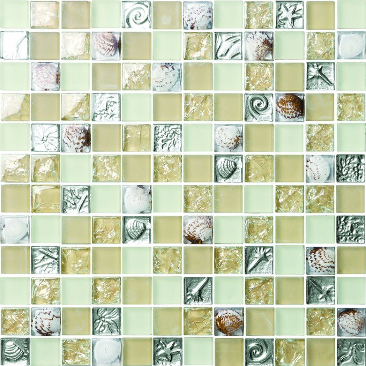 Shell Crystal Glass Mosaic Difference Color Mixture Mosaic