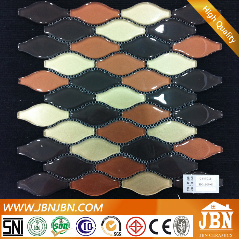 3D Cutting Gourd Shape Colo Spray Glass Mosaic (G855016)