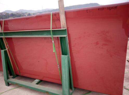 Nano Crystallized Stone Red Panel Big Slab for Floor and Wall Paving