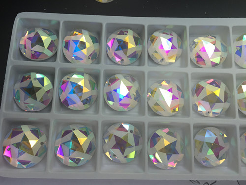 China Crystalab Flat Back Mirror Glass Beads Stones