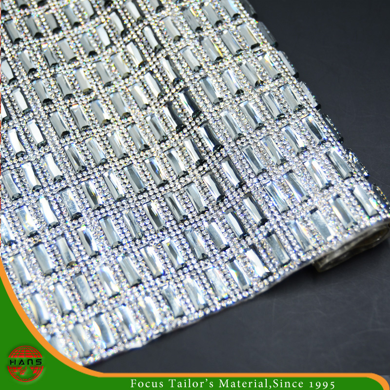 New Design Heat Transfer Adhesive Crystal Resin Rhinestone Mesh (HS17-12)