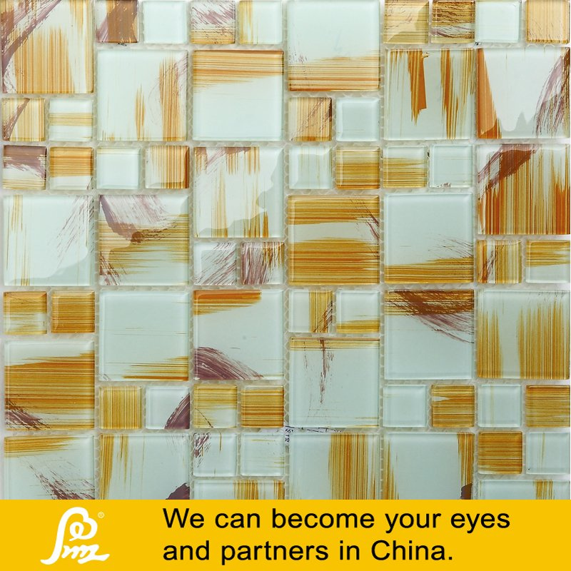 Crystal Glass Mosaic with Painting (Block Mix D01)