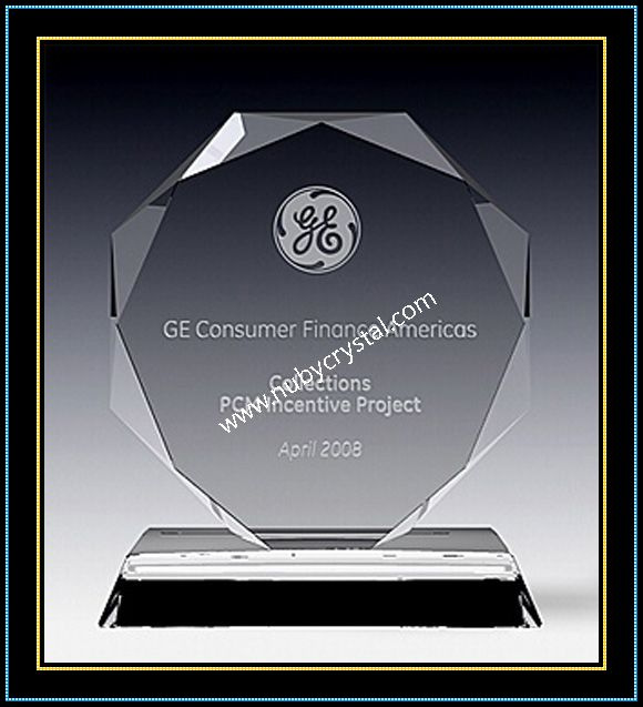 Crystal Octagon Award Plaques 6