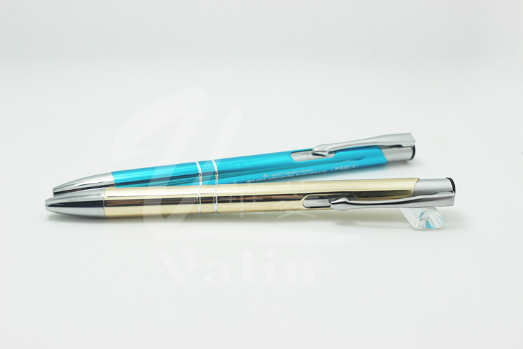 Promotion Aluminum Click Pen with Silver String