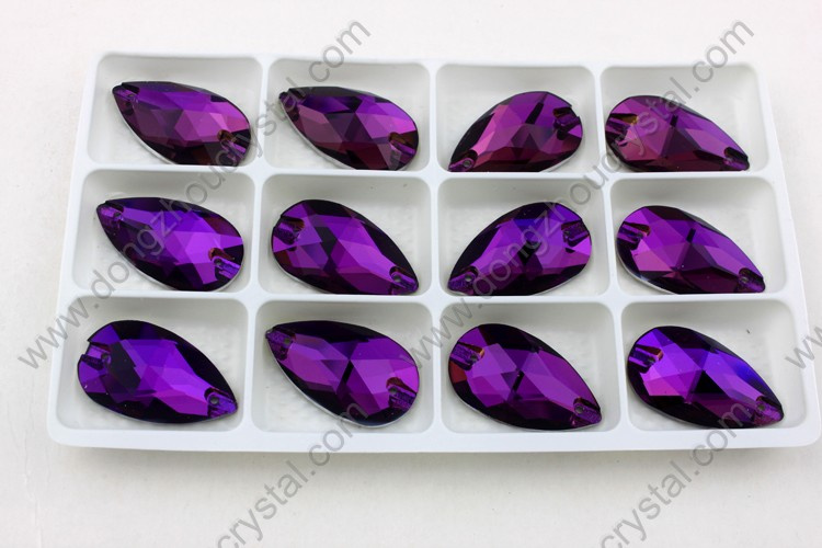 Flat Back Drop Black Diamond Sew on Crystal Rhinestone Decor From China Supplier