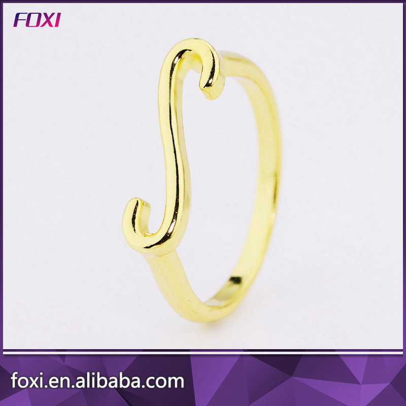 Brass Letter S Ring Without Stones