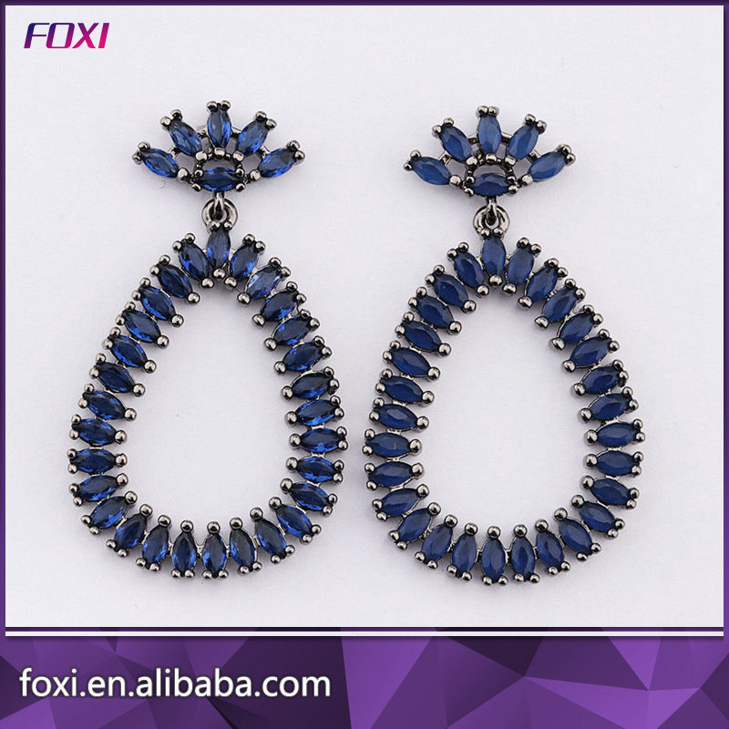Bulk Design Crystal Brass Joias Dangle Earrings Women