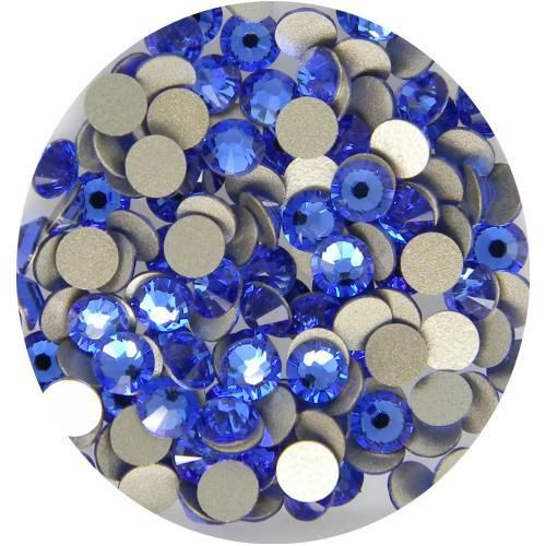 1440 PCS Ss10 (2.8mm) High Quality Crystal Flatback Rhinestones Sapphire No Hotfix