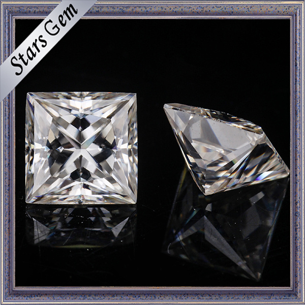 6*6mm Gh Vs Clarity Squar Princess Cut Moissanite for Wedding Ring
